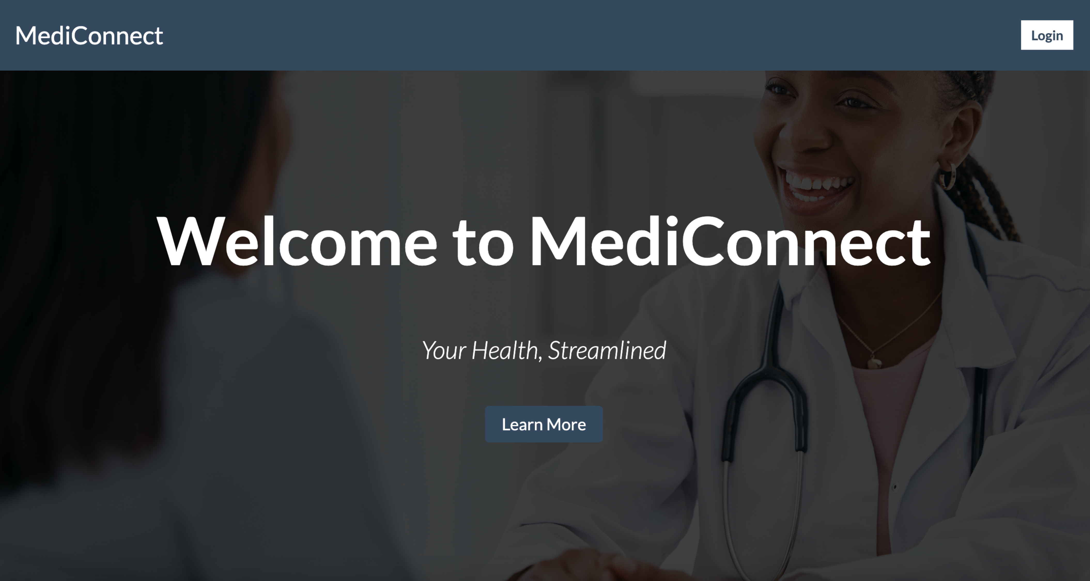 MediConnect Homepage